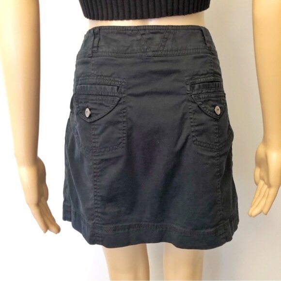 Jessica Y2K Mini Cargo Grunge Medium to Low Rise Black Mini A Line Skirt. Size 8 - Picture 4 of 14